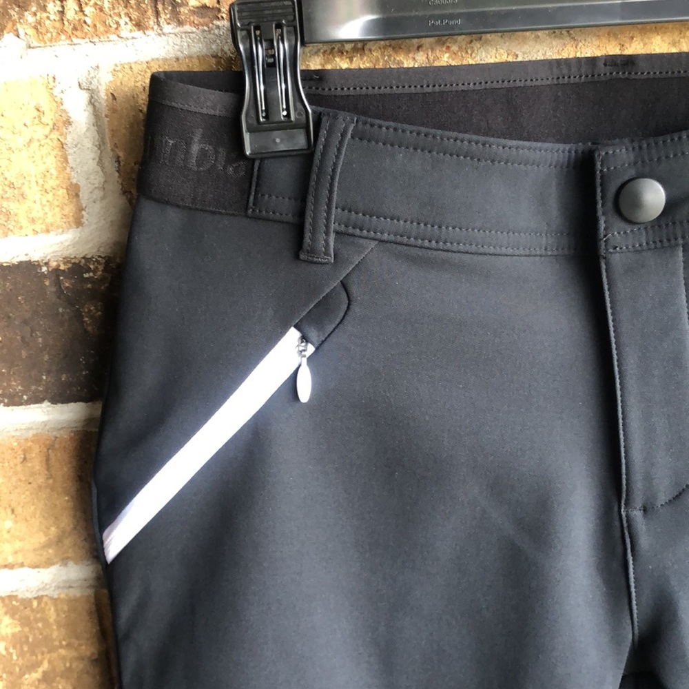 COLUMBIA Black Insulated Pants with White Zippers - Picture 2 of 9